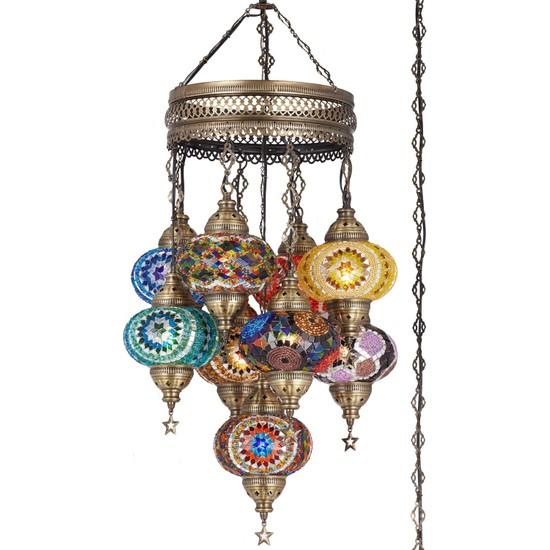 Мозаичная лампа Аутентичная подвесная лампа Люстра Красочная подвесная люстра Спиральная подвесная лампа